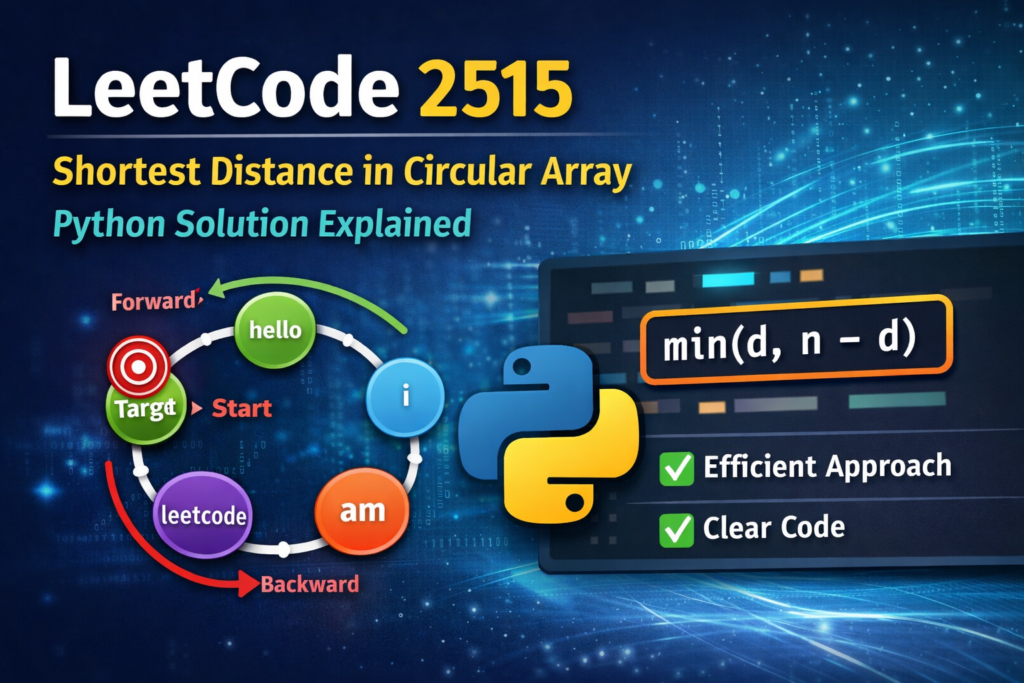 LeetCode 2515 Python Solution: Shortest Distance in Circular Array ...