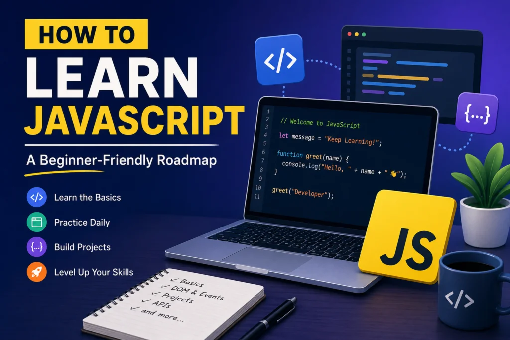 w to learn JavaScript step by step roadmap for beginners